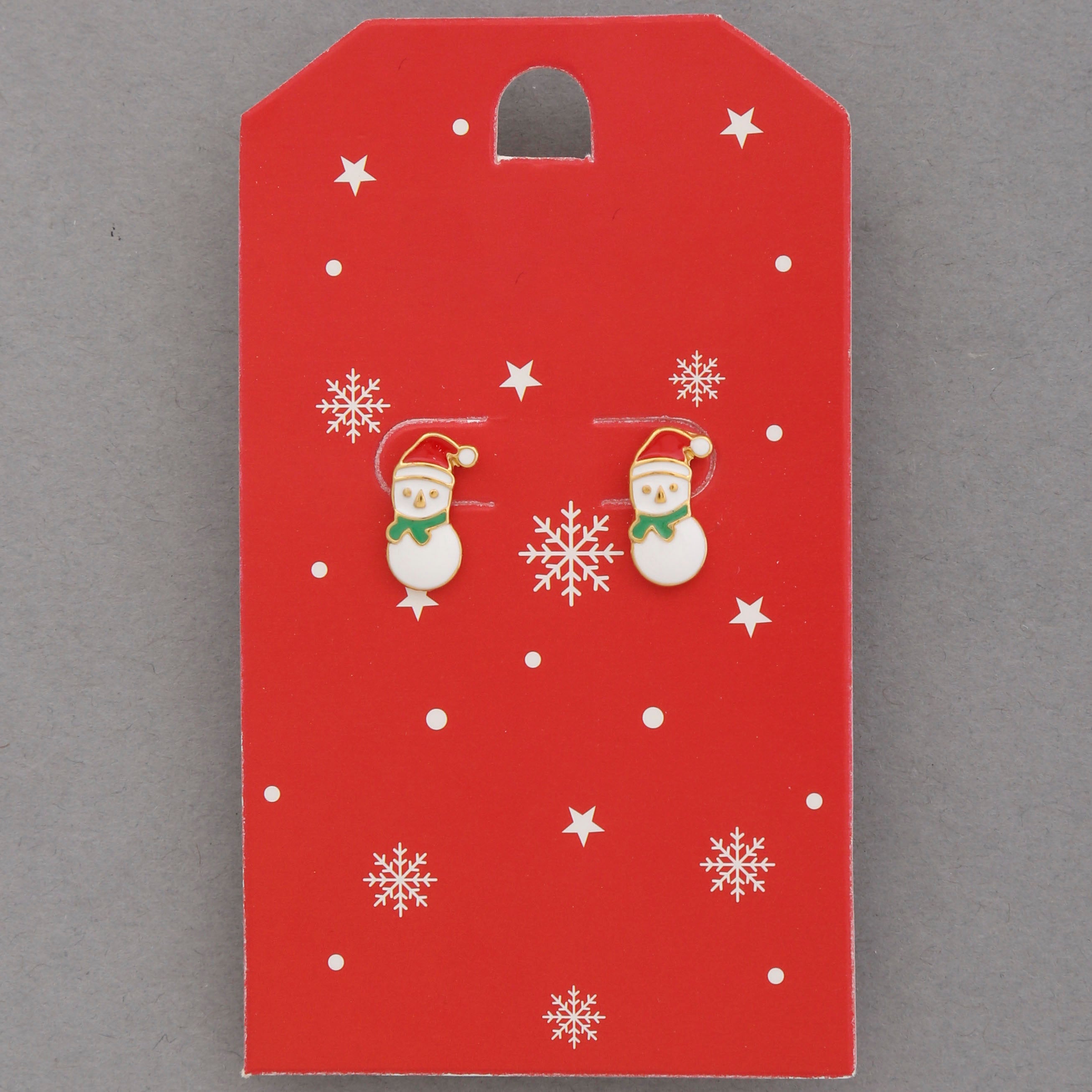 Dainty Snowman Stud Earring
