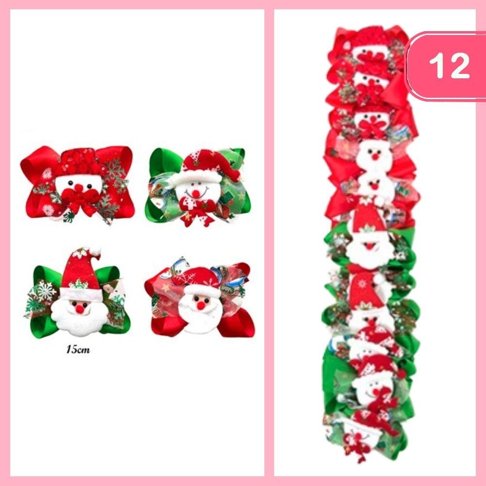 Christmas Hair Bows (12 Units)