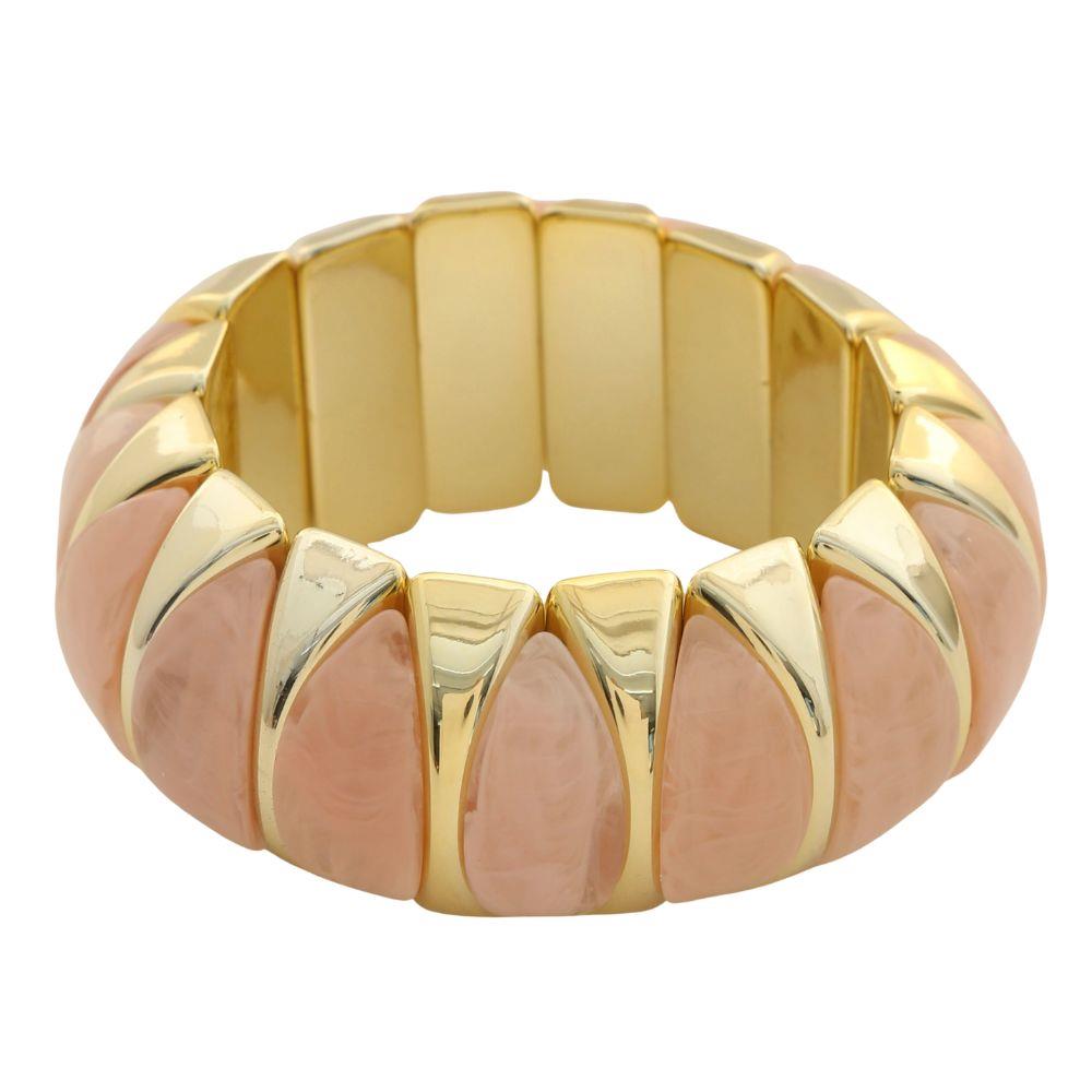 Acetate Two Tone Bead Bracelet