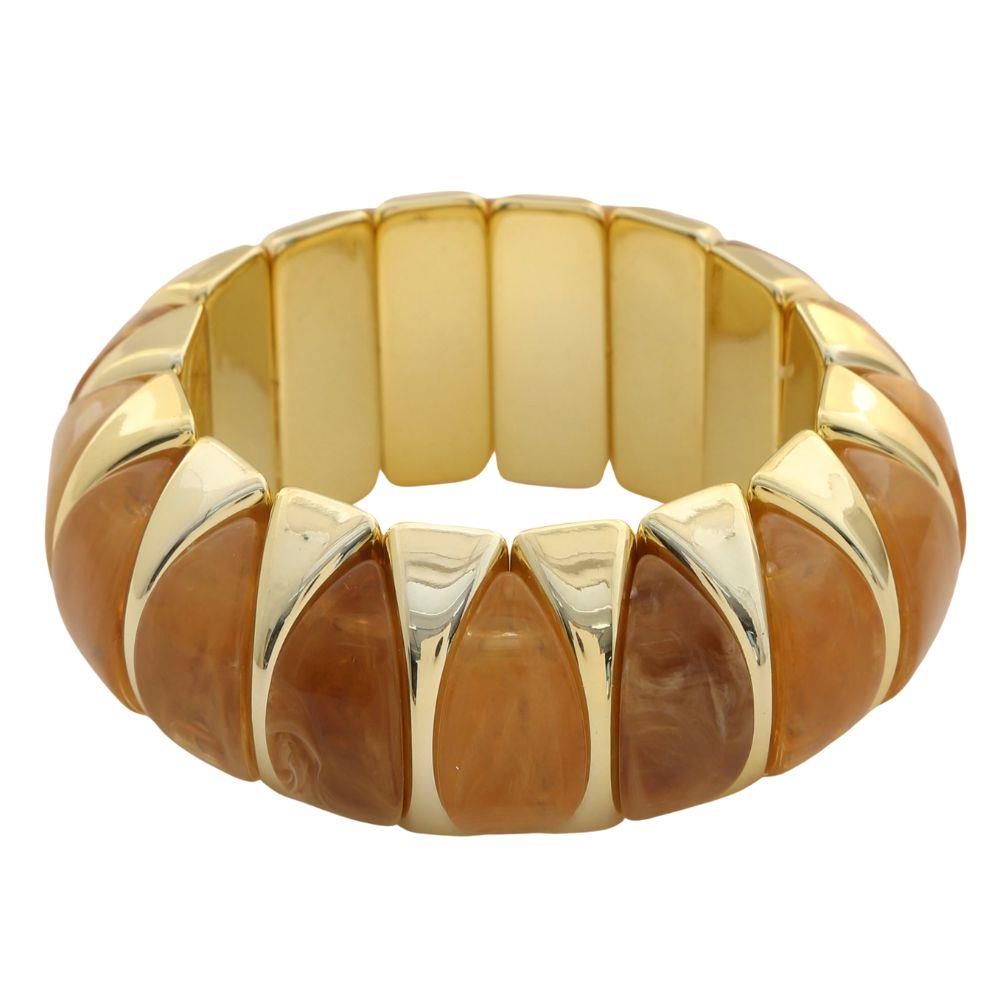 Acetate Two Tone Bead Bracelet