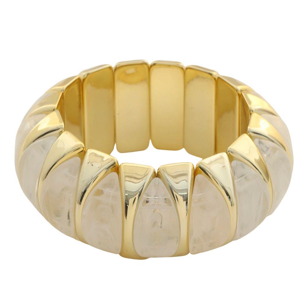 Acetate Two Tone Bead Bracelet