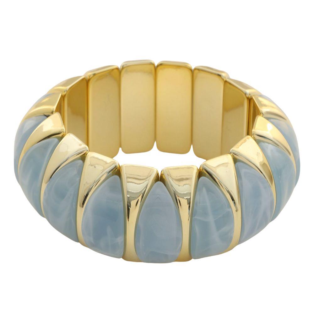 Acetate Two Tone Bead Bracelet