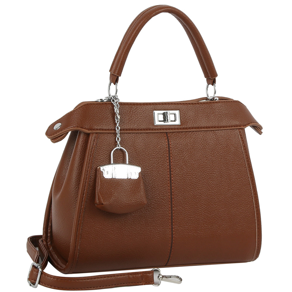 2In1 Fashion Handle Satchel W Coin Purse Set
