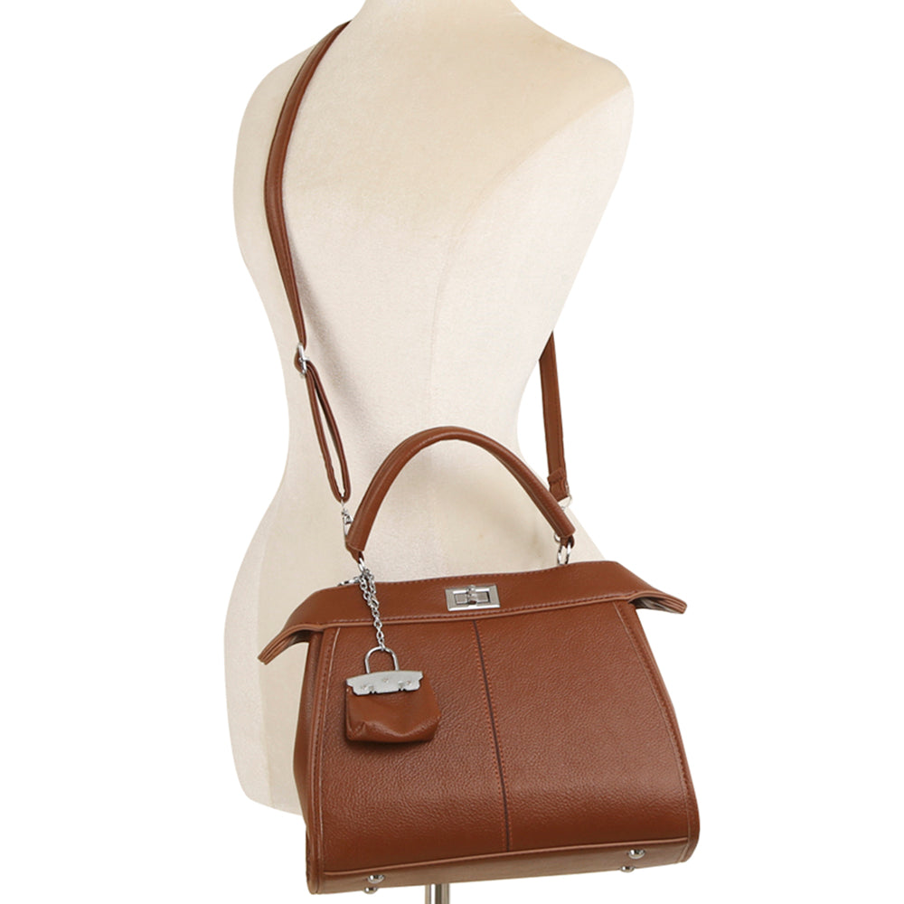 2In1 Fashion Handle Satchel W Coin Purse Set