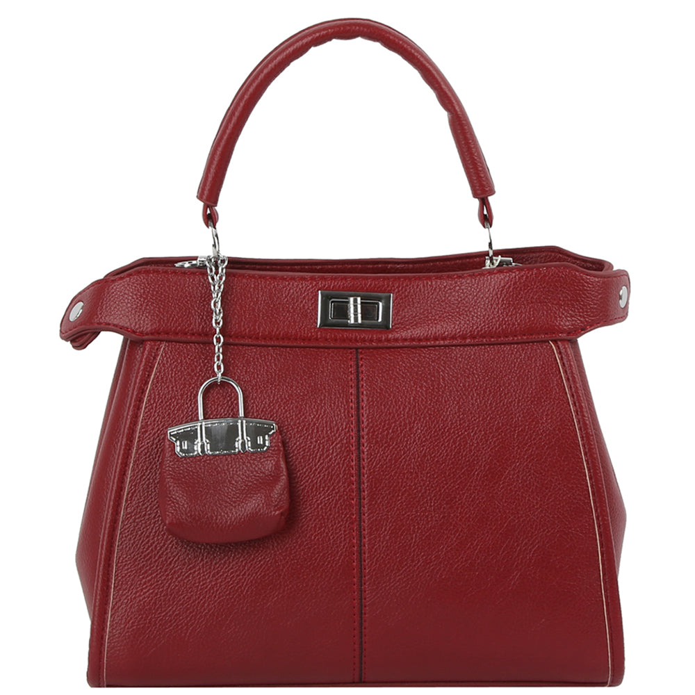 2In1 Fashion Handle Satchel W Coin Purse Set