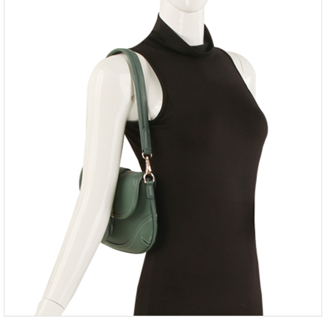 Chic Buckle Smooth Design Shoulder Bag