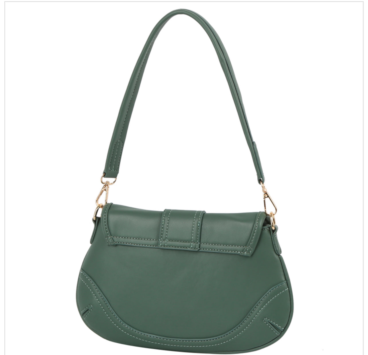 Chic Buckle Smooth Design Shoulder Bag