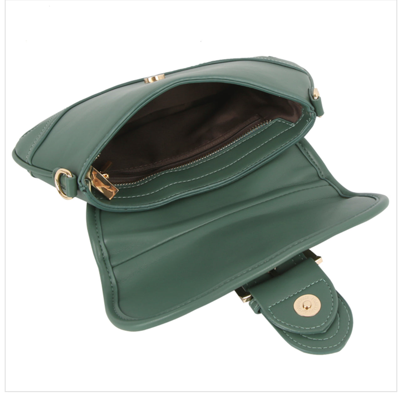 Chic Buckle Smooth Design Shoulder Bag